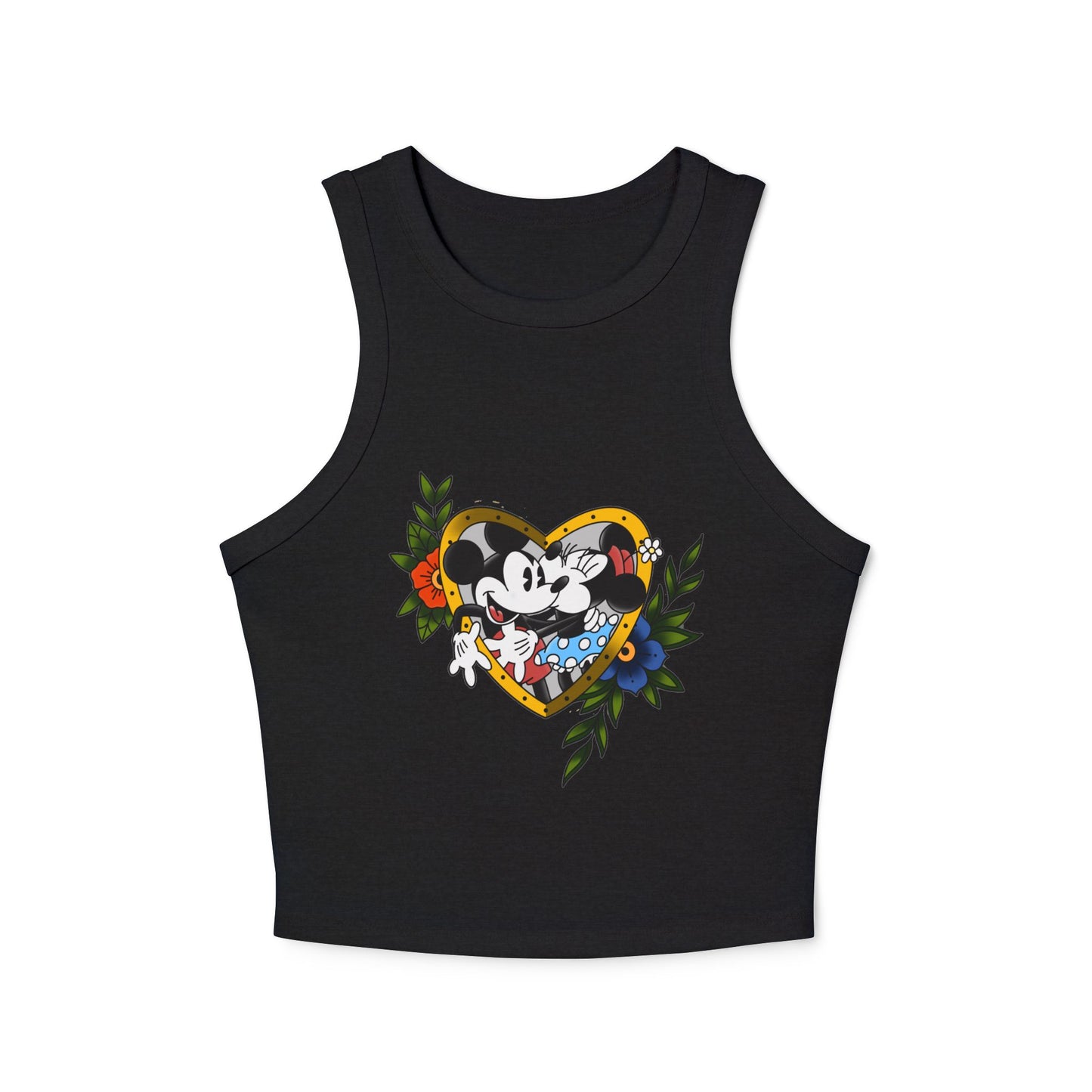 Tattoo Mickey Rib Racer Tank