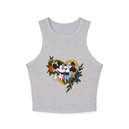 Tattoo Mickey Rib Racer Tank