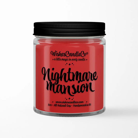 Nightmare Mansion 8oz Candle with Hidden Pin Inside