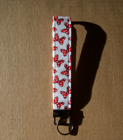 Mouse Bow Wristlet Keychain