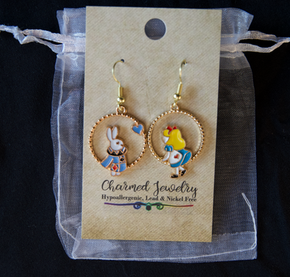 Alice in Wonderland Inspired Earrings