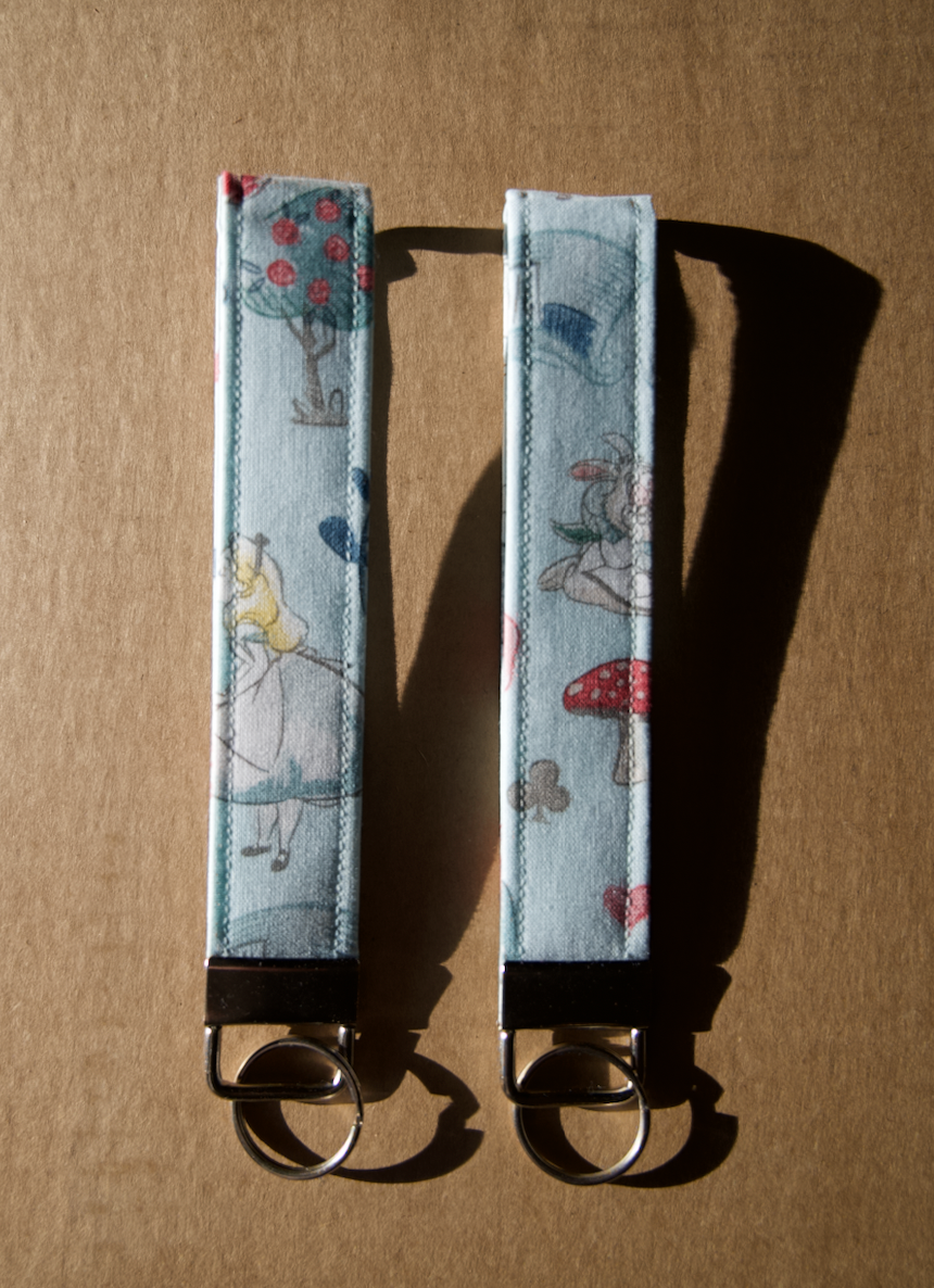 Alice in Wonderland Wristlet Keychain