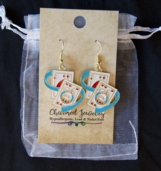 Alice Card Inspired Earrings